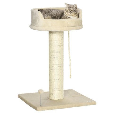 Rootz Cat Tree Play Tower - Scratching Post - Climbing Activity Center - Plush Comfort - 55cm x 55cm x 83cm