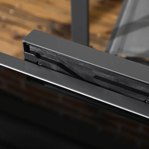 Rootz Garden Table - Outdoor Folding Table - Expandable Folding Table - Tempered Glass Tabletop - Weather Resistant - Black - 160cm × 80cm × 75cm