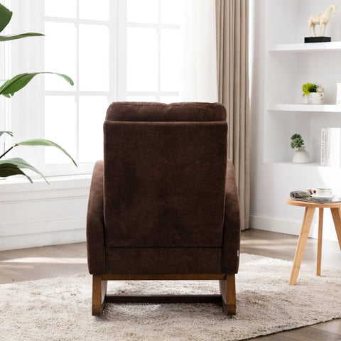 Rootz Mid-Century Modern Rocking Chair - Nursery Chair - Glider Chair - Optimal Comfort - 68.83cm x 93.97cm x 100.83cm