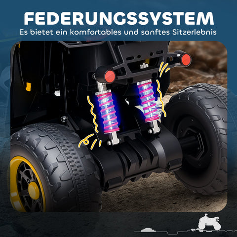 Rootz Elektro-Quad Ride-On Toy - Electric ATV - Kids Vehicle - 3-6 km/h Speed - LED & USB - 101cm x 69cm x 75cm