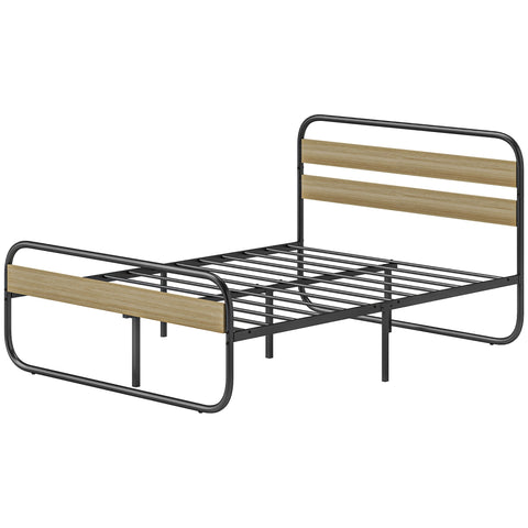 Rootz Double Bed Frame - Industrial Style - Modern Bed Frame - Stable Sleep - 142cm x 196cm x 100cm