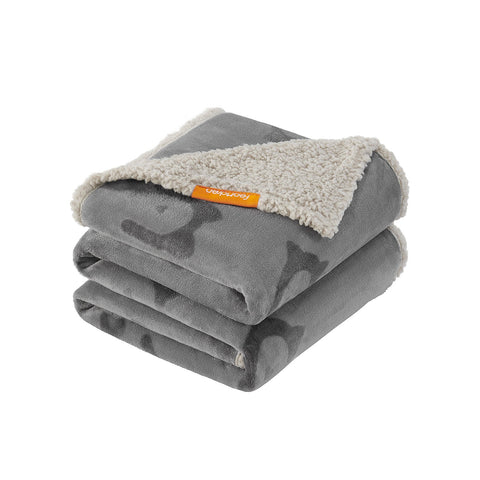 Rootz Pet Blanket - Dog Blanket - Puppy Throw - Sherpa Material - TPU Film - Flannel Fabric - Lightweight - Cozy - Large Size 152cm x 127cm