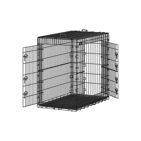 Rootz Dog Transport Box - Pet Carrier - Travel Crate - Durable Steel - 122 x 74 x 114 cm