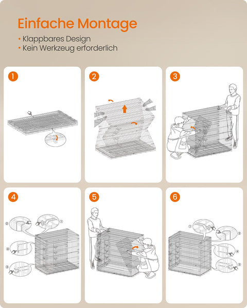 Rootz Dog Transport Box - Pet Carrier - Travel Crate - Durable Steel - 122 x 74 x 114 cm