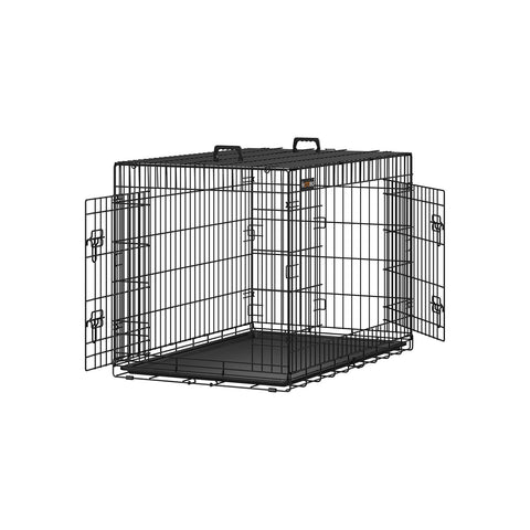 Rootz Hondenkooi van ijzerdraad - Huisdierkrat - Puppybehuizing - Trainingkennel - Constructie van ijzerdraad - ABS Plastic - 106 cm x 77,5 cm x 70 cm