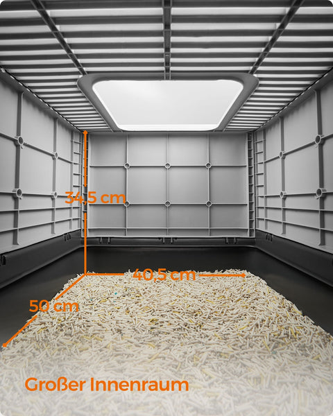 Rootz Cat Litter Box Set - Anthracite Gray-Dove Gray - PP PC Material - Easy to Clean - Spacious Design - Odor Control - 54.3cm x 42.5cm x 37.8cm