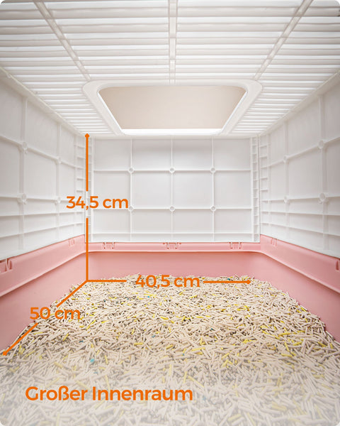 Rootz Cat Litter Box Set - Kitty Toilet - Litter Pan - PP & PC Material - Lightweight - Easy to Clean - 54.3cm x 42.5cm x 37.8cm