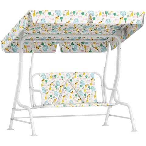 Rootz Hollywood Swing for Children - Kids Swing Set - 2-Seater Playground Swing - Sun Protection - 112cm x 75cm x 120cm