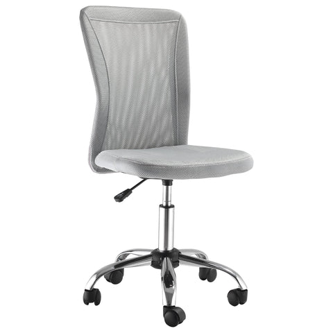 Rootz Ergonomic Office Chair - Desk Chair - Swivel Chair - Height Adjustable, 360° Rotation, 43L x 58W x 90-100H cm - Chrome Base