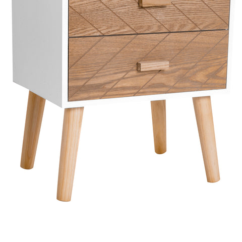 Rootz Bedside Night Table - Corridor Dressing Table - Wood Storage Nightstand - Durable & Stylish - 40 x 30 x 75 cm