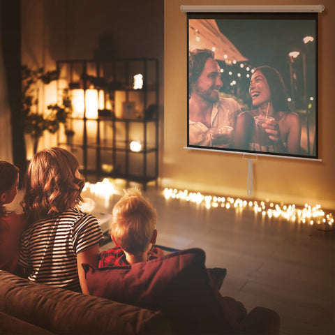 Rootz 85-inch TV Projection Screen - Home Cinema Screen - 4K HD Display - Auto Adjust - 149cm x 149cm | Enhance Visual Experience!
