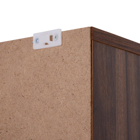 Rootz CD/DVD Shelf Storage Cabinet - Media Organizer - Adjustable Compartments - Holds 1116 CDs - 102 x 24 x 195 cm - Brown MDF Material