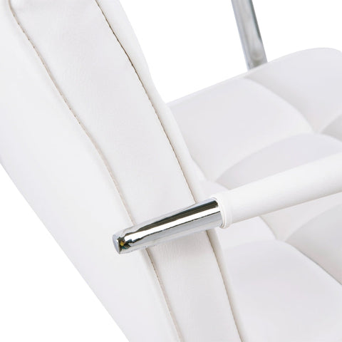 Rootz Office Chair - Swivel Chair - Ergonomic Chair - Height Adjustable - Ultimate Comfort - Durable and Sturdy - 52.5cm x 54cm x 84-99cm - White