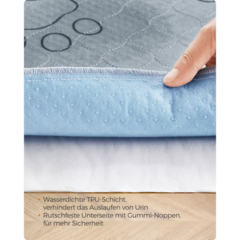 Rootz Waterdicht Grijs Puppy Pad - Trainingsmat voor honden - Pet Pee Pad - Polyester oppervlak - TPU-laag - Rubberen noppen - Groot 122 cm x 91 cm - Lichtgewicht 1,1 kg - 2 stuks