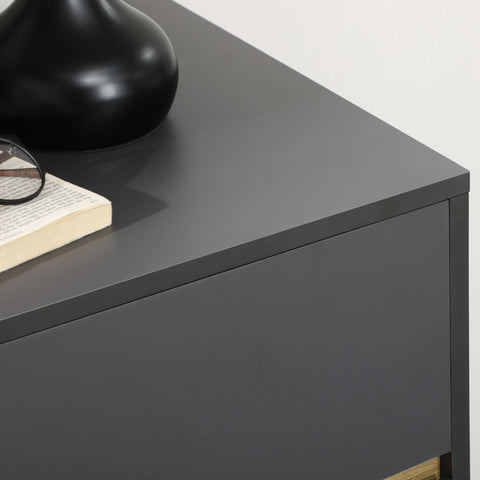 Rootz 3 Drawer Chest - Storage Furniture - Scandinavian Design - Space-Saving - 80cm x 40cm x 80cm Grey