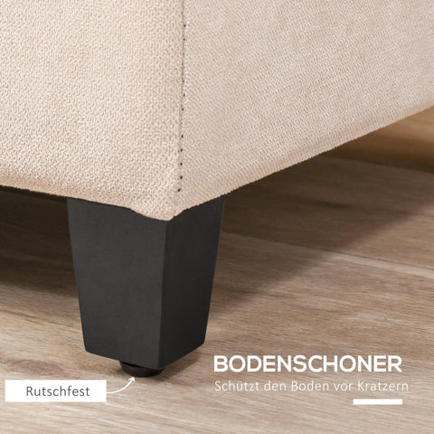 Rootz Upholstered Storage Bench - Bedroom Bench - Ottoman - Elegant Design - 125cm x 49cm x 41.5cm