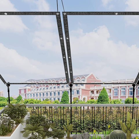 Rootz Waterproof PVC Tarpaulin - Clear Cover - Weather-Resistant Sheet - Protects & Preserves - 2x2m - Eyelets & Rope Included