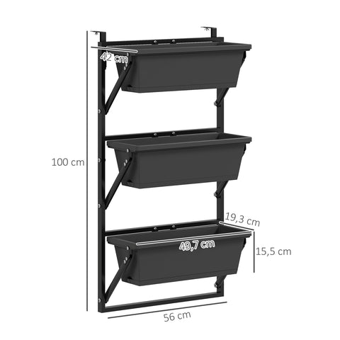 Rootz Flowerpot Plant Pot - Planter - Vertical Planter - Promotes Growth - 56x42x100cm