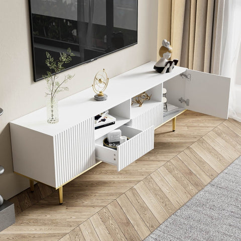 Rootz Modern TV Cabinet - Media Console - Entertainment Unit - Luxurious Design - 165cm x 36cm x 55cm