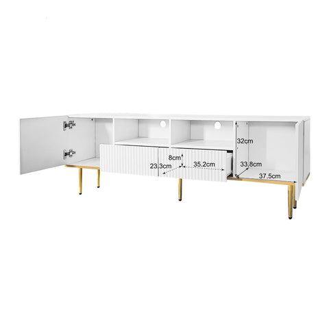 Rootz Modern TV Cabinet - Media Console - Entertainment Unit - Luxurious Design - 165cm x 36cm x 55cm