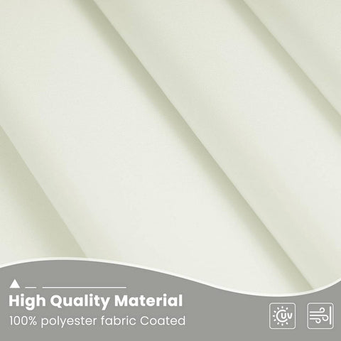 Rootz Privacy Screen Room Divider - Outdoor Screen - Privacy Partition - Weatherproof Material - 255cm x 181cm - Dark Gray & Cream