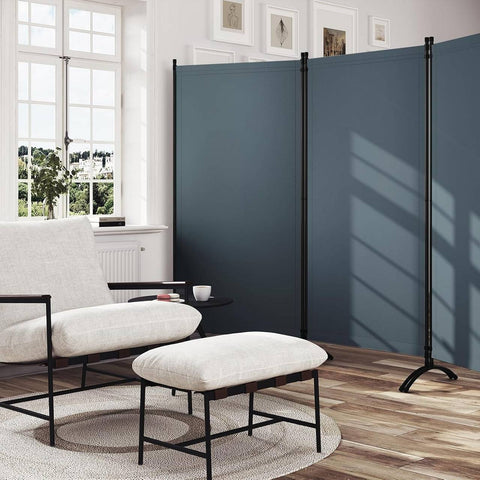 Rootz Room Divider Screen - Privacy Partition - Folding Privacy Screen - 160g/m² Polyester - 255cm x 181cm - Indoor/Outdoor Use