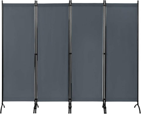 Rootz Room Divider Screen - Privacy Partition - Folding Privacy Screen - PA Coated Fabric - 224cm x 181cm - Weatherproof - Outdoor Privacy Screen