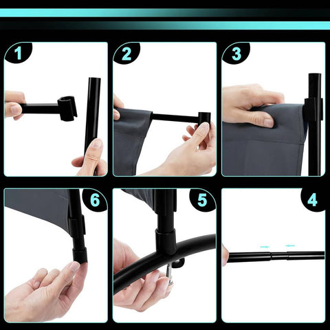 Rootz Room Divider Screen - Privacy Partition - Folding Privacy Screen - PA Coated Fabric - 224cm x 181cm - Weatherproof - Outdoor Privacy Screen