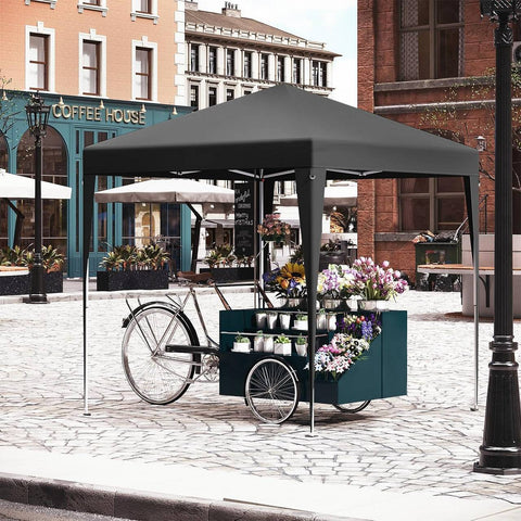 Rootz Garden Gazebo - Outdoor Canopy - Sun Shelter - UV Protection - 2m x 2m x 2.4m - Metal Frame - 210D Oxford Fabric