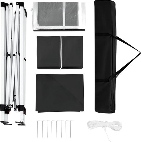 Rootz Garden Gazebo - Outdoor Canopy - Sun Shelter - UV Protection - 2m x 2m x 2.4m - Metal Frame - 210D Oxford Fabric