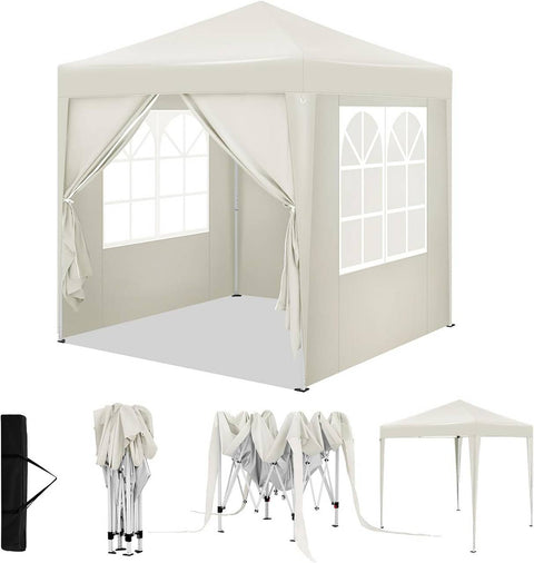 Rootz Outdoor Gazebo - Garden Canopy - Sun Shelter - Rustproof - UV Protection - 2m x 2m x 2.4m