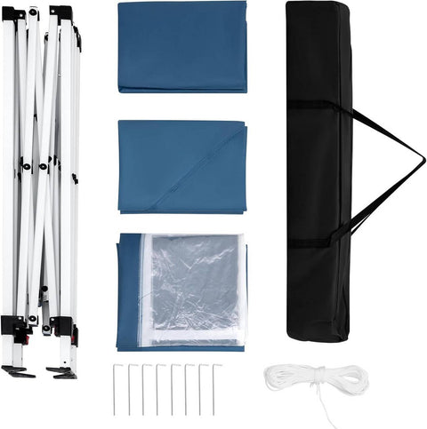 Rootz Garden Gazebo - Outdoor Pavilion - Barbecue Tent - UV Protection - 2x2m - 210D Oxford Fabric - Metal Frame - Adjustable Height - 2.32/2.36/2.4m