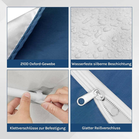 Rootz 3x3m Pavilion Party Tent - Event Canopy - Outdoor Gazebo - UV Protection - Metal Frame - Blue, 300 x 250 x 300 cm