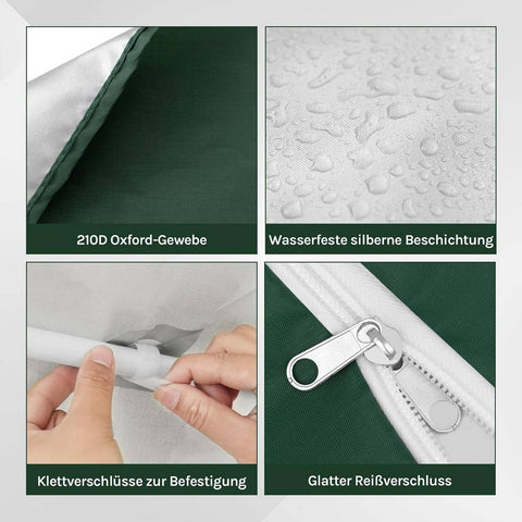 Rootz Pavilion Party Tent - Gazebo - Outdoor Canopy - UV Protection - 300 x 250 x 300 cm - Green - Mosquito Net - Sturdy Metal Frame