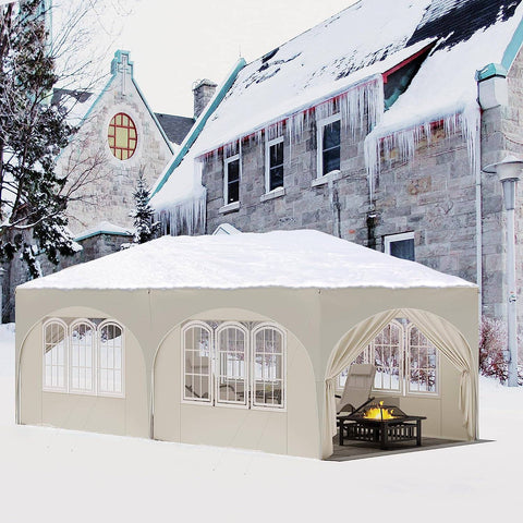 Rootz Garden Gazebo 3x6m - Outdoor Canopy - Pop Up Tent - UV Protection - Water Repellent - 250-254-258cm - Complete Accessories