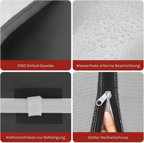 Rootz Pavilion Tent - Gazebo - Party Tent - UV Protection - 3.8x3.3m - Metal Frame -  Grey - 380x250x328cm