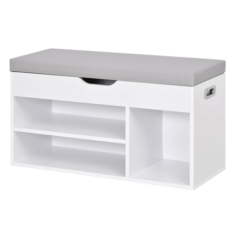 Rootz Shoe Bench with Storage - Bench Seat - Hallway Chest - Space-saving Design - 80cm x 30cm x 43cm