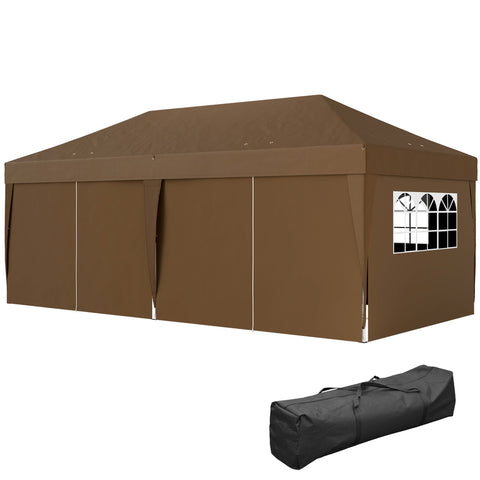 Rootz 3x6m Garden Pavilion - Outdoor Foldable Tent - Portable Canopy - UV & Waterproof Protection - 590cm x 295cm x 285cm