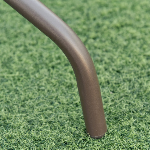 Rootz 6-Piece Bistro Garden Furniture Set - Patio Set - Outdoor Dining Set - Ergonomic Comfort - Ø 80 x 69.5H cm Table, 4 Chairs, Parasol