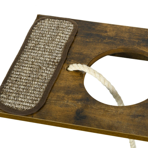 Rootz Cat Wall Shelf Set - Climbing Wall - Cat Platforms - Sisal Scratch Surfaces - Secure Support - 136cm x 29cm x 8.5cm