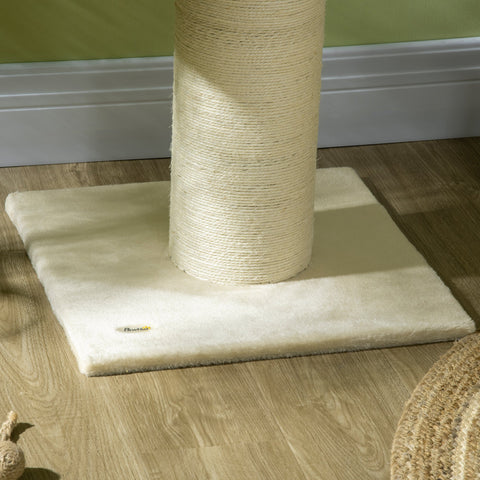 Rootz Cat Tree Scratching Post - Activity Center - Pet Furniture - Sisal & Plush - 48.5x48.5x105cm