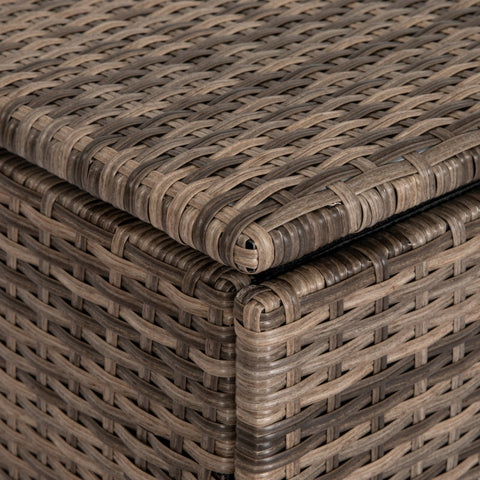 Rootz Polyrattan Storage Box - Cushion Box - Garden Storage Chest - Water Resistant - 75cm x 75cm x 70cm