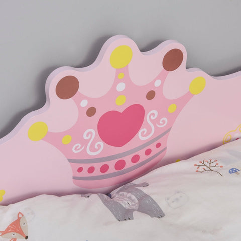 Rootz Children’s Princess Bed - Kids Pink Bed - Toddler Bed - Safe & Sturdy - 143cm x 73cm x 60cm