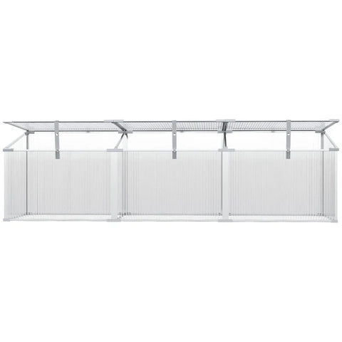 Rootz Greenhouse - Roof Window - Transparent Housing - Aluminum Frame - Cold Frame - Silver - 180x51x51cm