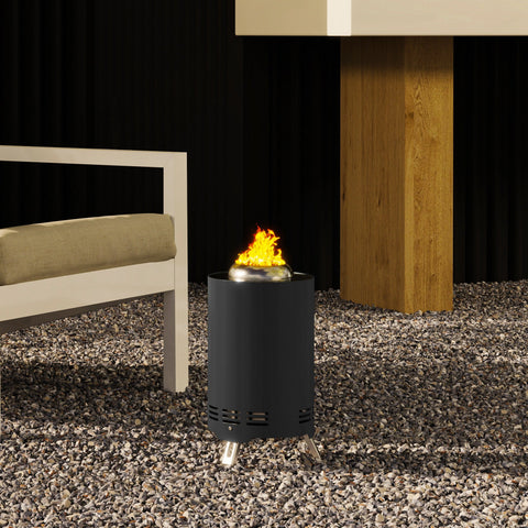 Rootz Fire Bowl - Fireplace - Fire Shells - Smoke-Free Combustion - Stainless Steel - Ø16x25cm