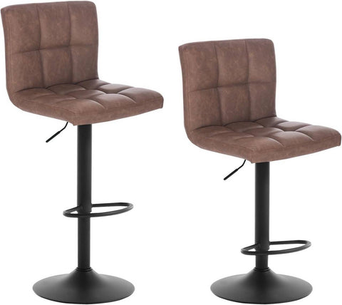 Rootz Bar Stool - Adjustable Counter Chair - Swivel Barstool - Ergonomic Design - Durable Construction - Easy Assembly - 44cm x 38cm x 92-114cm