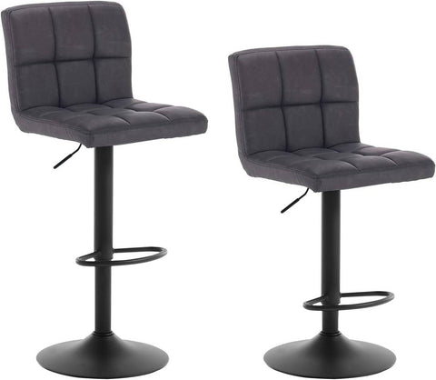 Rootz Bar Stool - Adjustable Counter Chair - Swivel Barstool - Ergonomic Comfort - Durable & Long-Lasting - Safe & Stable - Faux Leather - 92cm-114cm x 44cm x 38cm