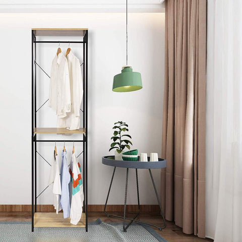 Rootz Multifunctioneel Kledingrek - Kledingorganisator - Kledingstandaard - Modern design - Duurzame constructie - Voldoende opbergruimte - 40 cm x 213 cm x 60 cm