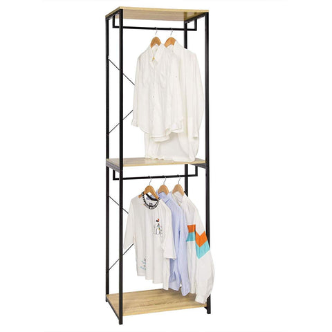 Rootz Multifunctioneel Kledingrek - Kledingorganisator - Kledingstandaard - Modern design - Duurzame constructie - Voldoende opbergruimte - 40 cm x 213 cm x 60 cm