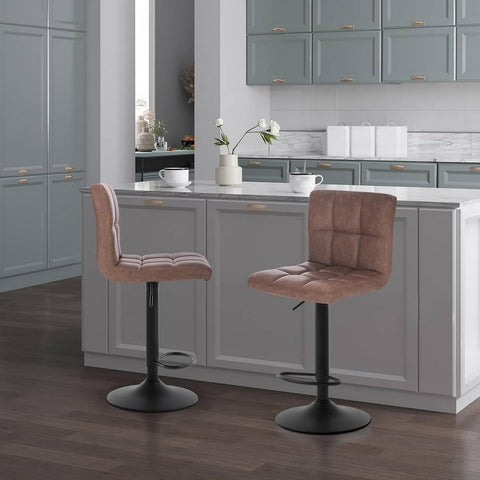Rootz Bar Stool - Adjustable Counter Chair - Swivel Barstool - Ergonomic Design - Durable Construction - Easy Assembly - 44cm x 38cm x 92-114cm